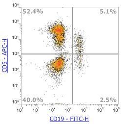 Anti-Human CD5，APC (Clone: UCHT2) 流式抗体 - 结果示例图片
