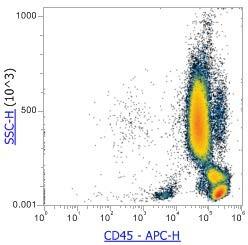 Anti-Human CD45, APC (Clone:HI30)流式抗体 - 结果示例图片