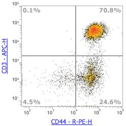 Anti-Human/Mouse CD44 , PE (Clone:IM7) 流式抗体 - 结果示例图片